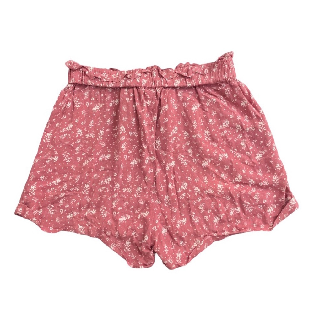 ❌SOLD❌ SO Super High Rise Soft Shortie Flowy Pink Shorts Floral Pattern Sz Med - Picture 4 of 8